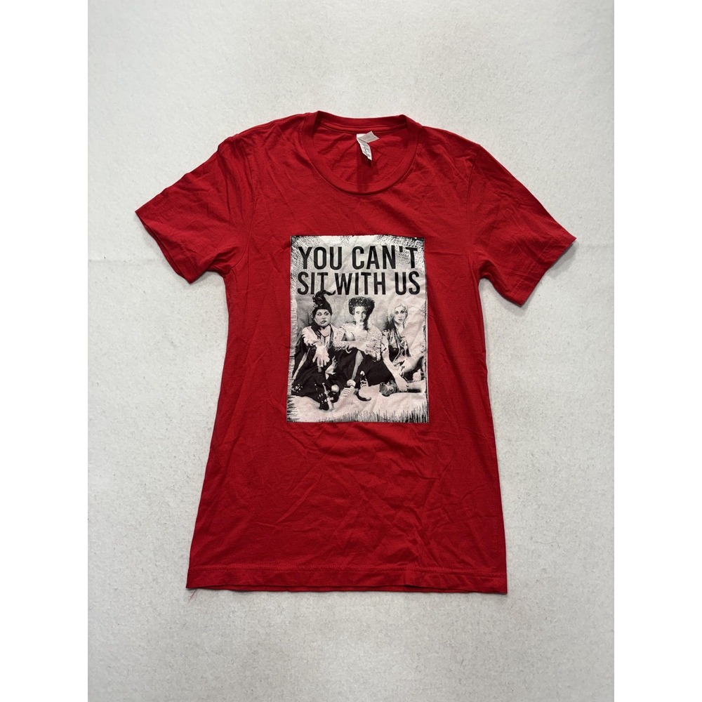 Bella + Canvas Shirt Womens S Red Crew Neck You Can't Sit With Us Graphic Tee
